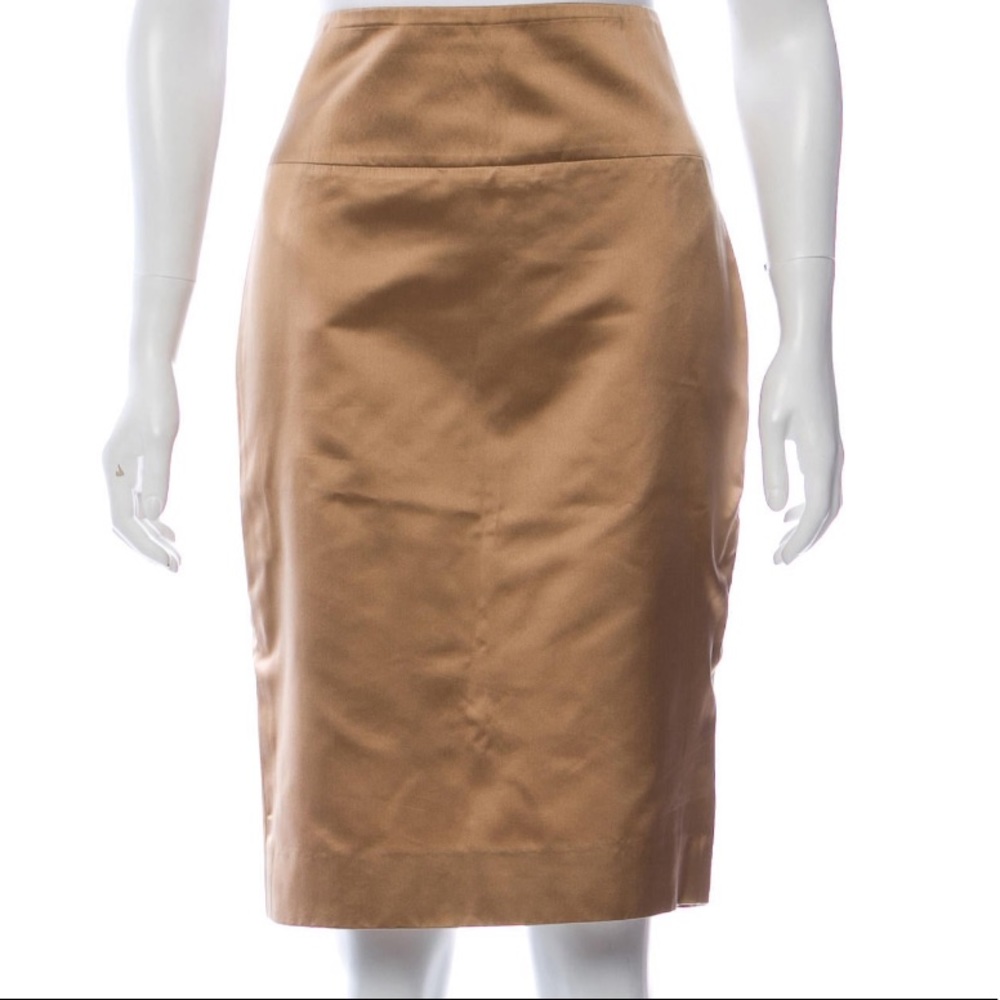 Carolina Herrera Satin Knee-Length Pencil Skirt Size 12
